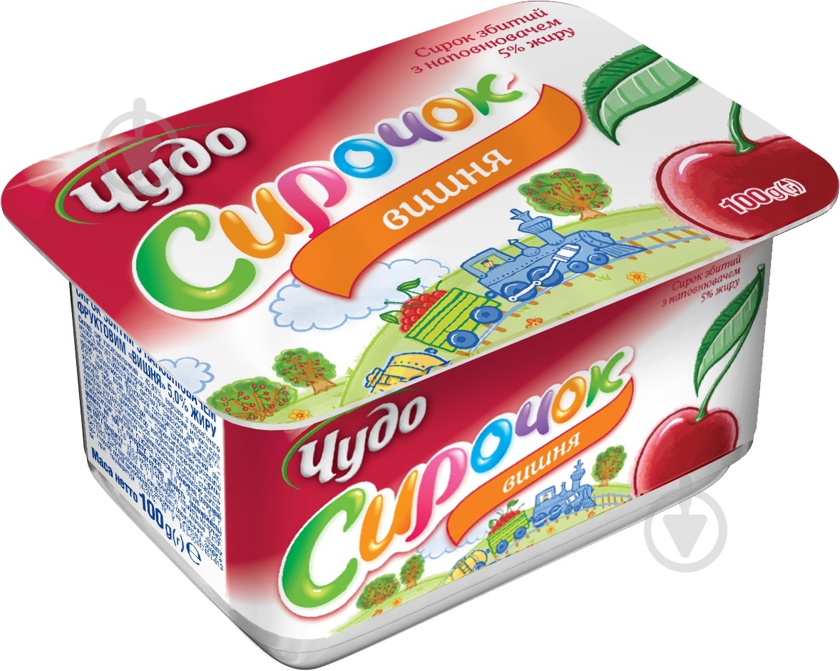 Сырок ТМ Чудо 5% вишня 100 г - фото 1