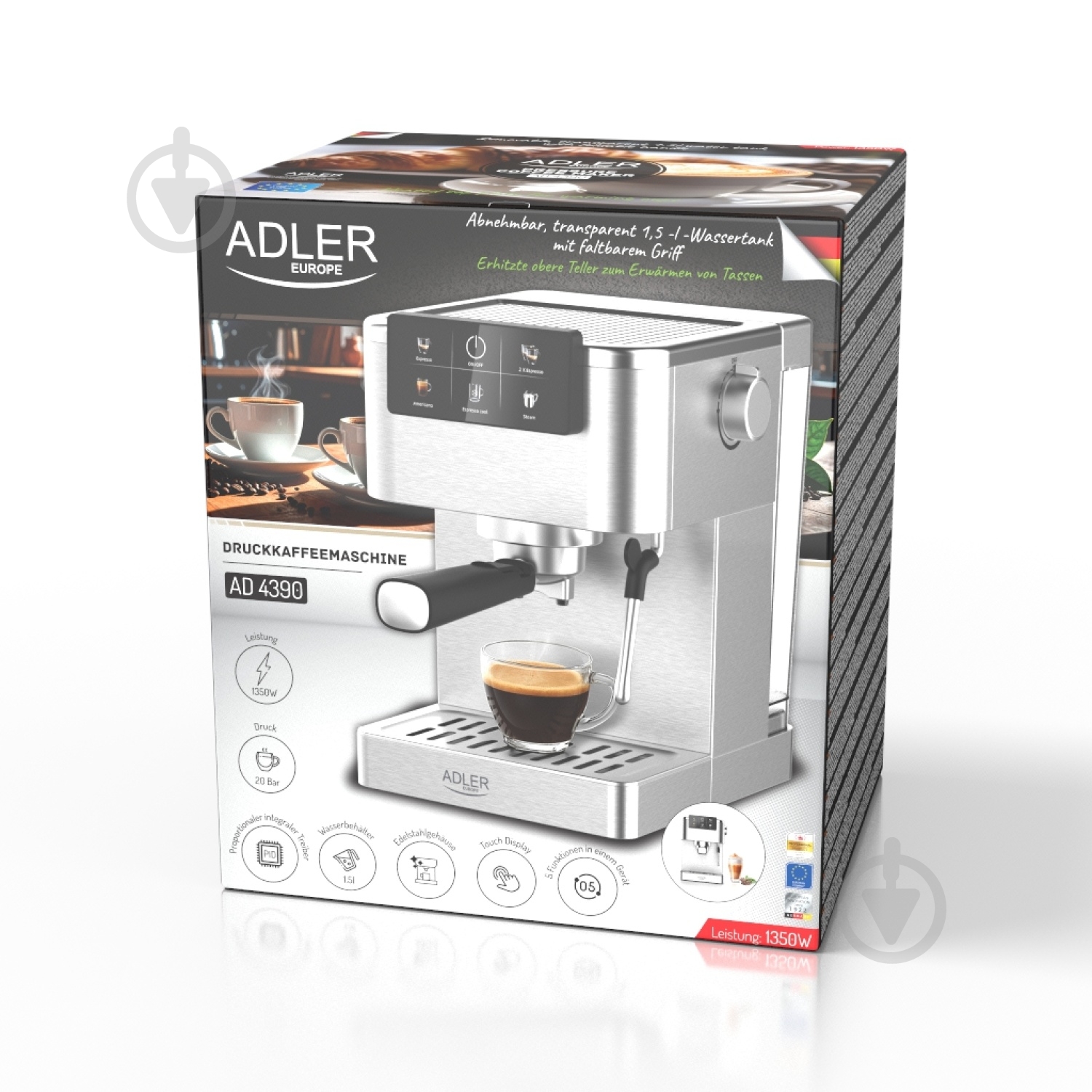Кофеварка рожковая Adler AD-4390 - фото 20