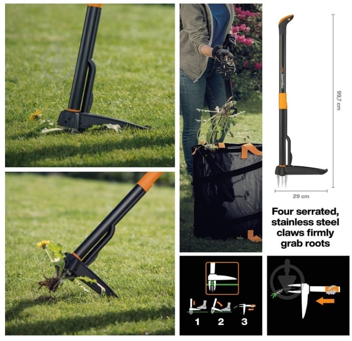 Инструмент для удаления сорняков Fiskars Solid - фото 3