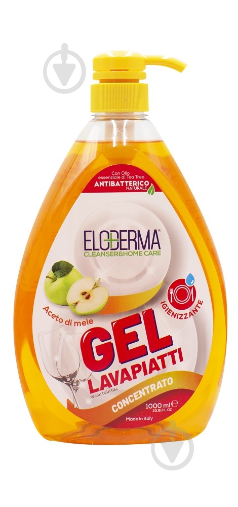 Засіб для ручного миття посуду Eloderma Яблучний Оцет 1 л - фото 1 Засіб для ручного миття посуду Eloderma Яблучний Оцет 1 л - фото 1