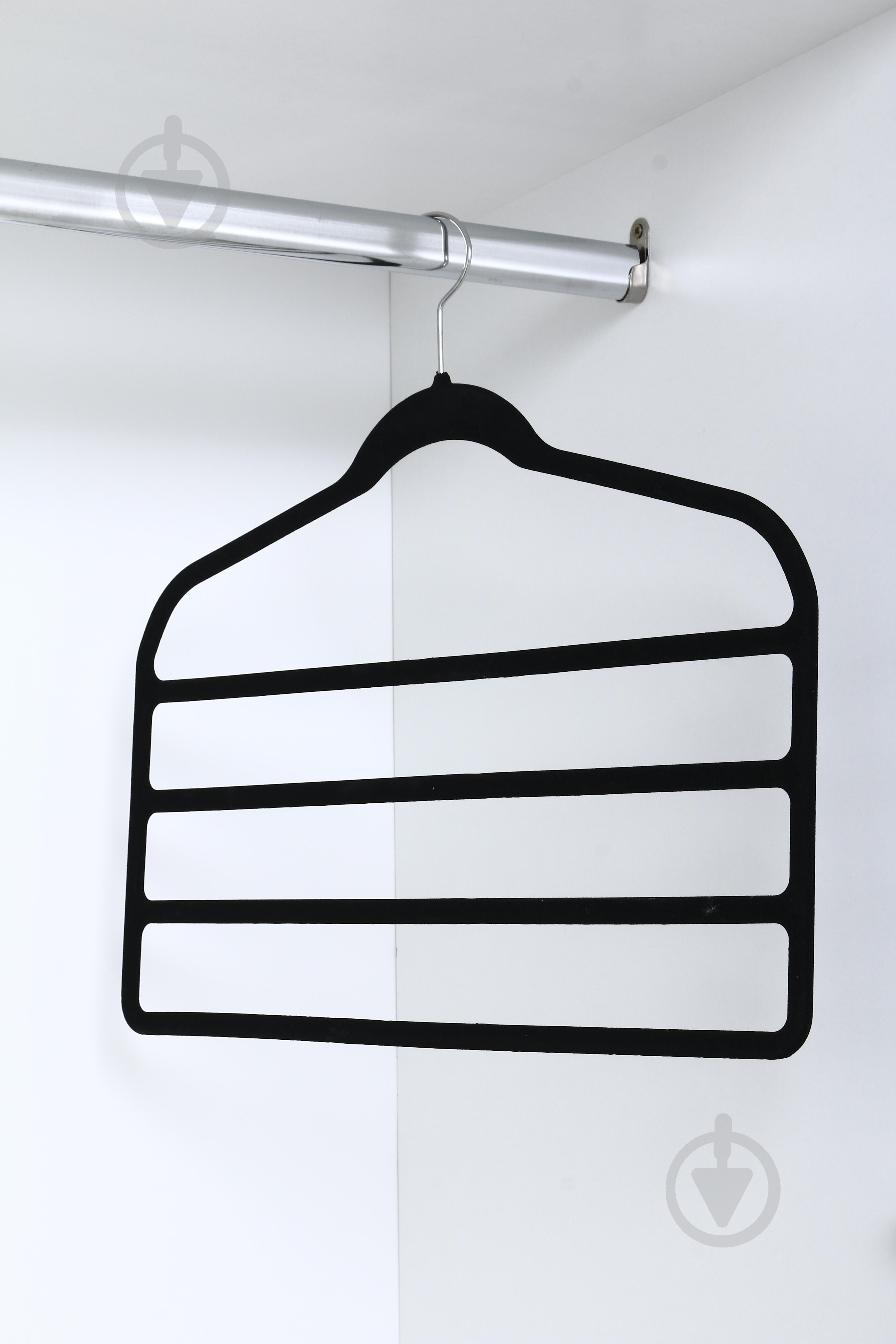 Вешалка для одежды Vivendi 4х-рівнева VELVET HANGER WITH CASCADE HOOK - фото 4 Вешалка для одежды Vivendi 4х-рівнева VELVET HANGER WITH CASCADE HOOK - фото 4