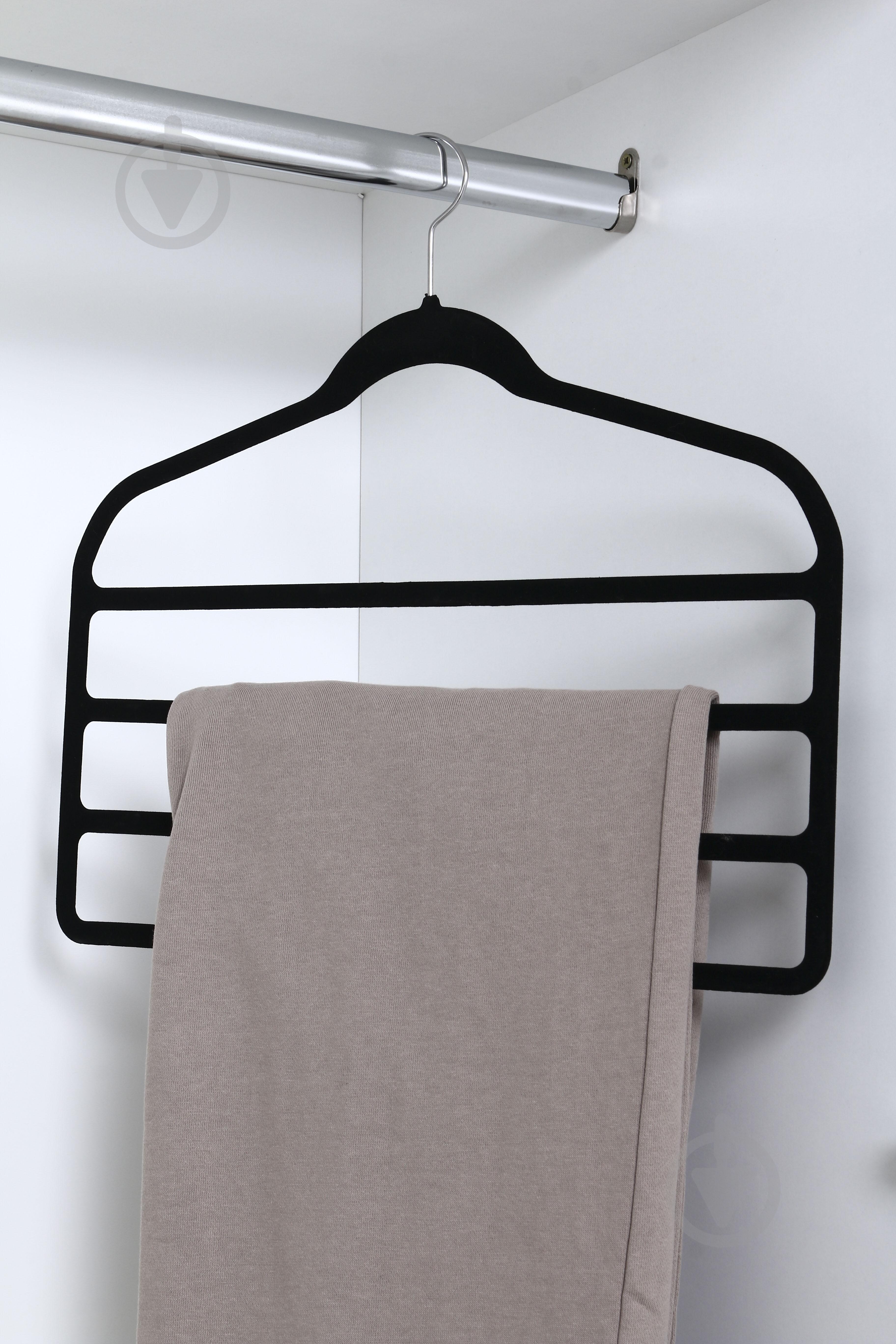 Вешалка для одежды Vivendi 4х-рівнева VELVET HANGER WITH CASCADE HOOK - фото 5 Вешалка для одежды Vivendi 4х-рівнева VELVET HANGER WITH CASCADE HOOK - фото 5