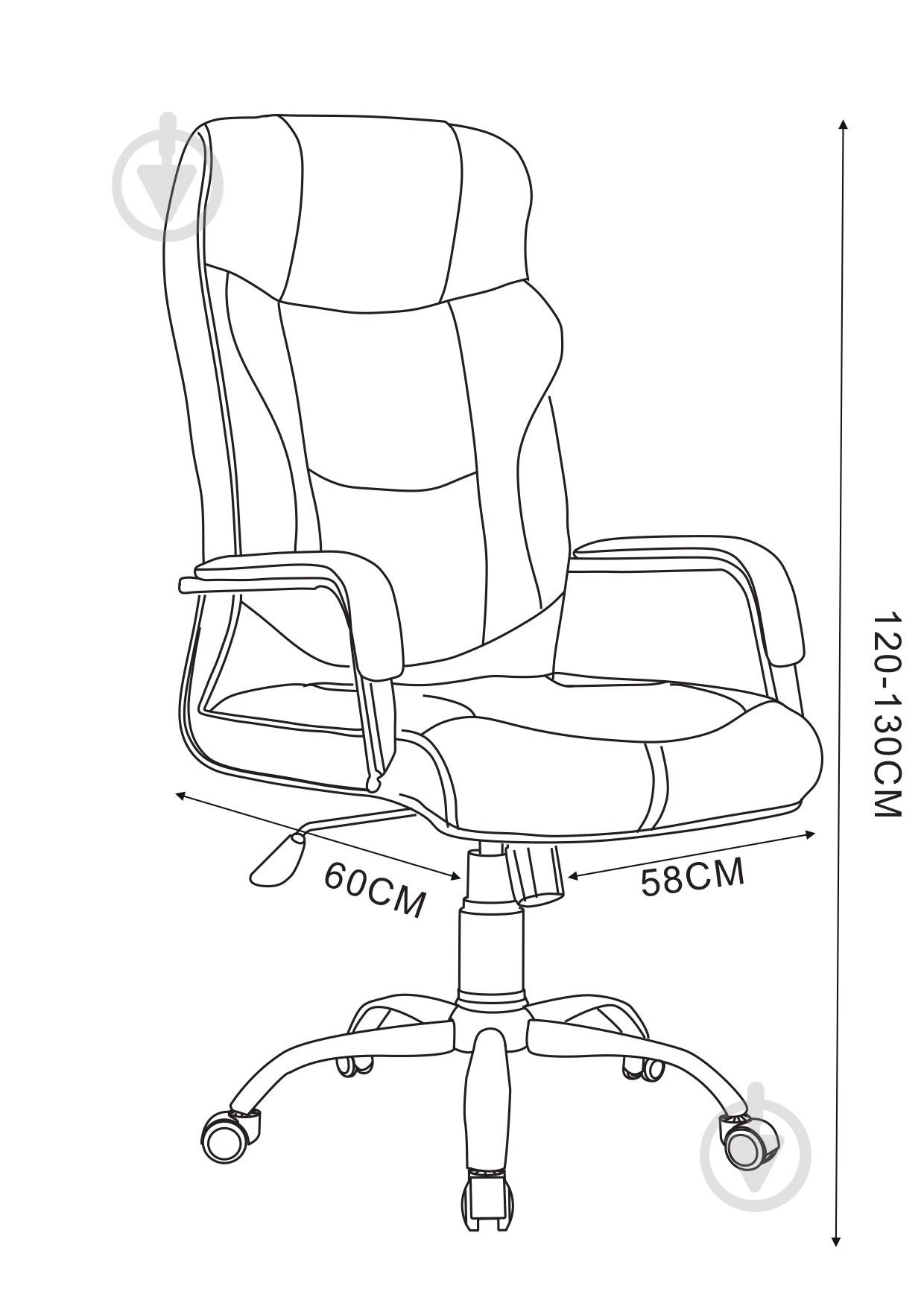 Кресло SECTOR Сentaur черный - фото 6
