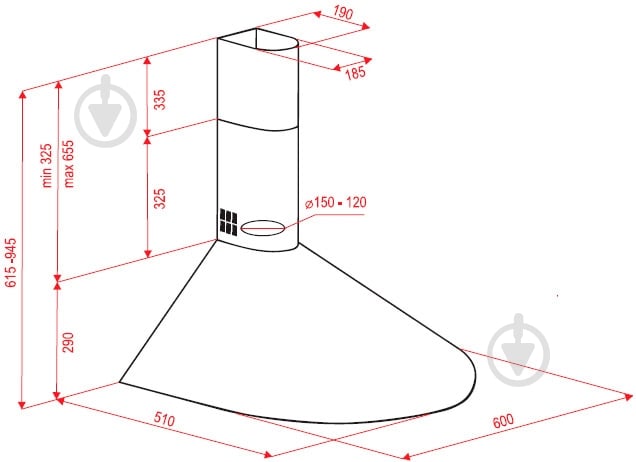 Вытяжка Perfelli KR 610 BR - фото 8