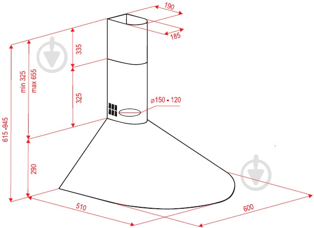 Вытяжка Perfelli KR 610 W - фото 9
