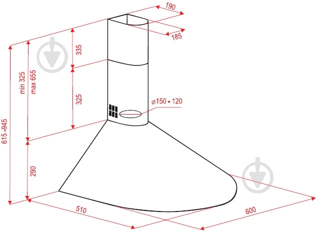 Вытяжка Perfelli KR 6410 IV - фото 9