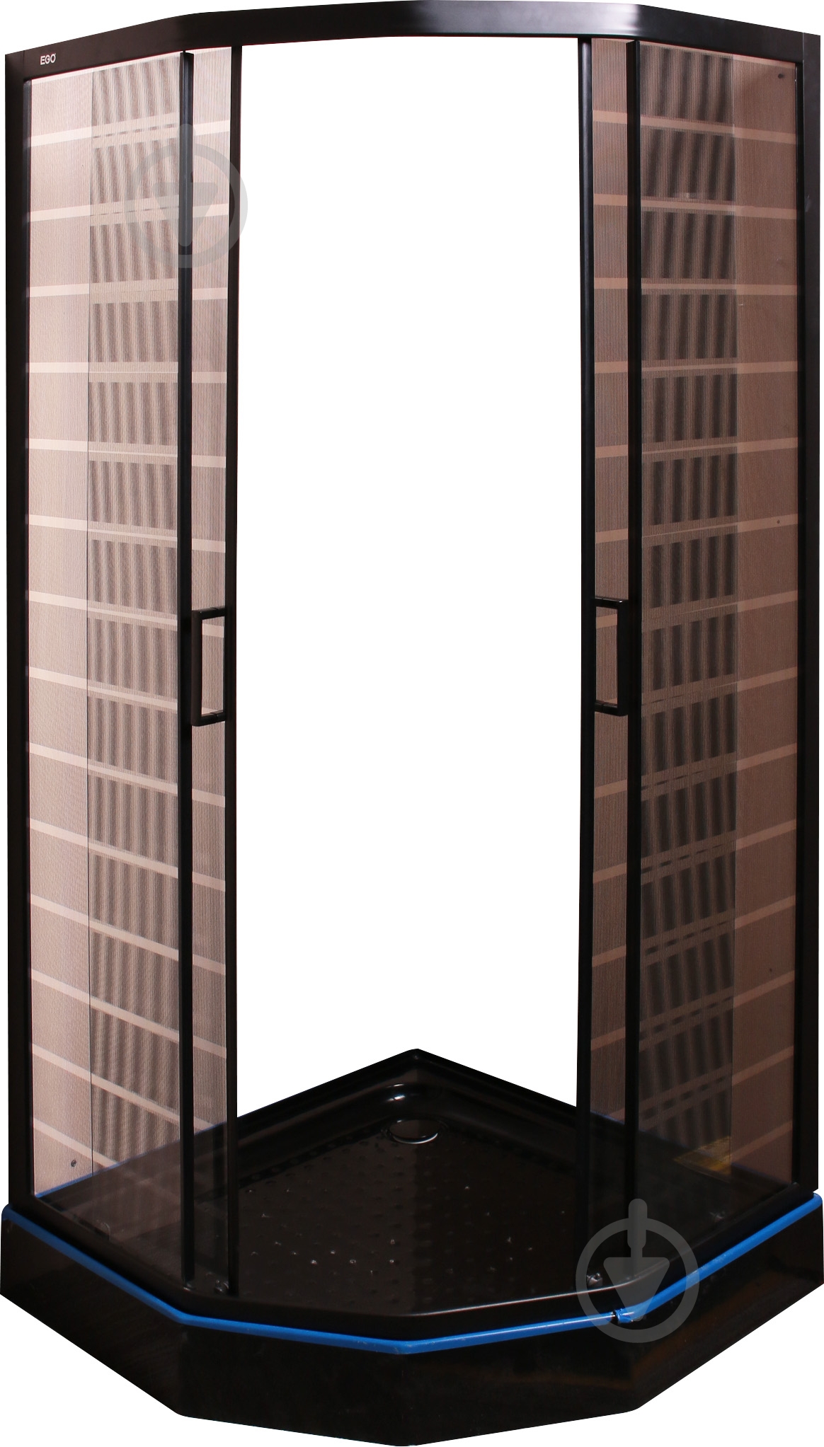 Душевая кабина EGO WAVE BLACK 900х900х1950 мм - фото 2