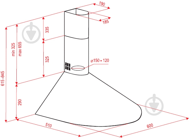 Вытяжка Perfelli KR 6410 W - фото 9