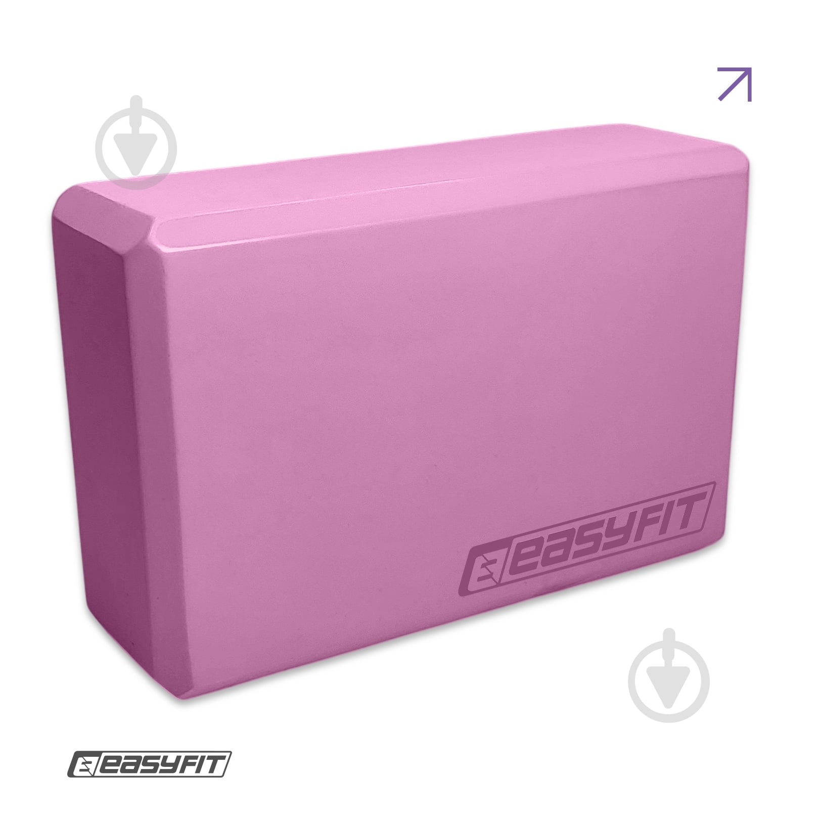 Блок для йоги EasyFit EF-1818 розовый - фото 1