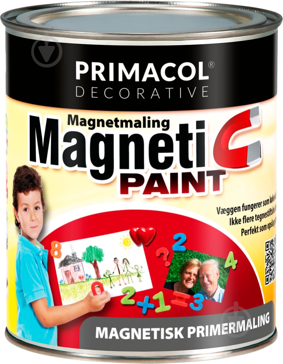 Краска магнитная PRIMACOL DECORATIVE черный 0.75 л - фото 1