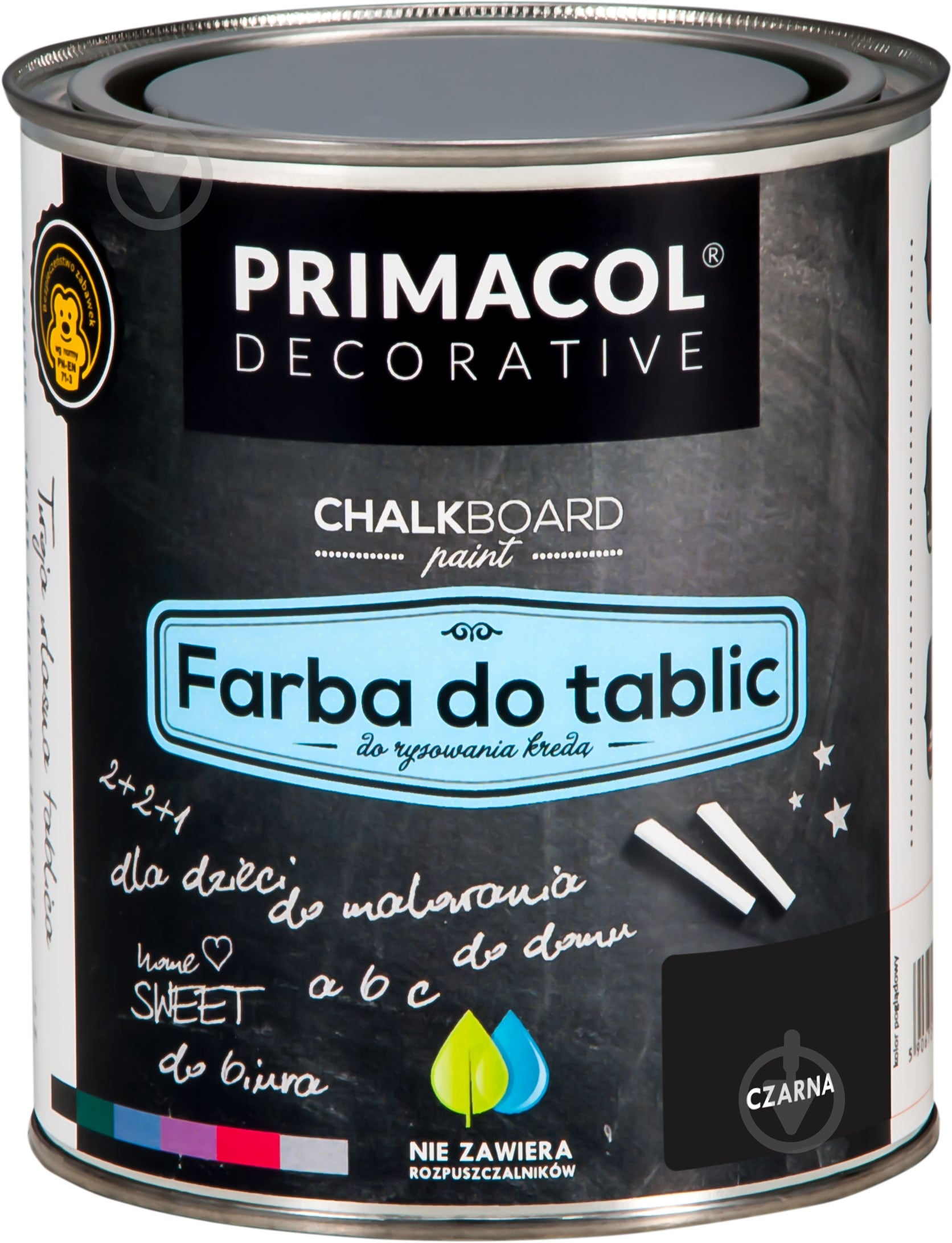 Декоративная краска PRIMACOL DECORATIVE грифельная черный 0,75 л 0,9 кг - фото 1