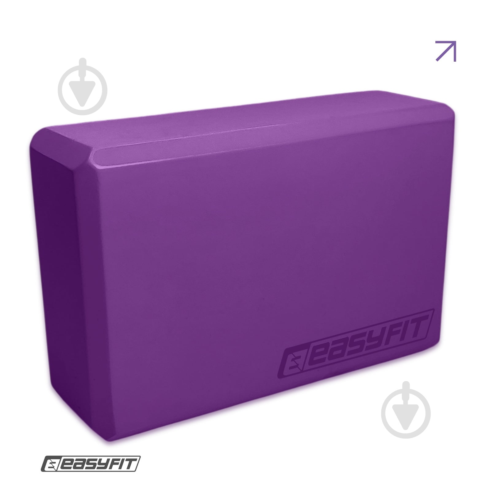 Блок для йоги EasyFit EF-1818 фиолетовый - фото 1