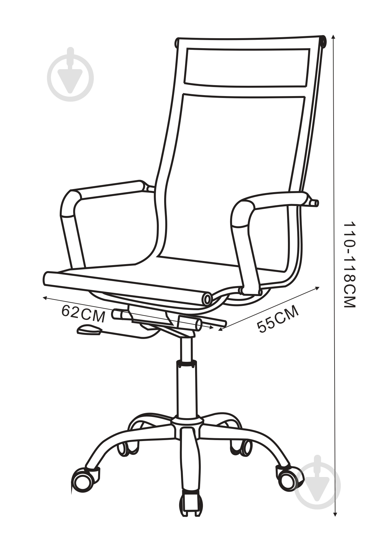 Кресло SECTOR Bront черный - фото 4