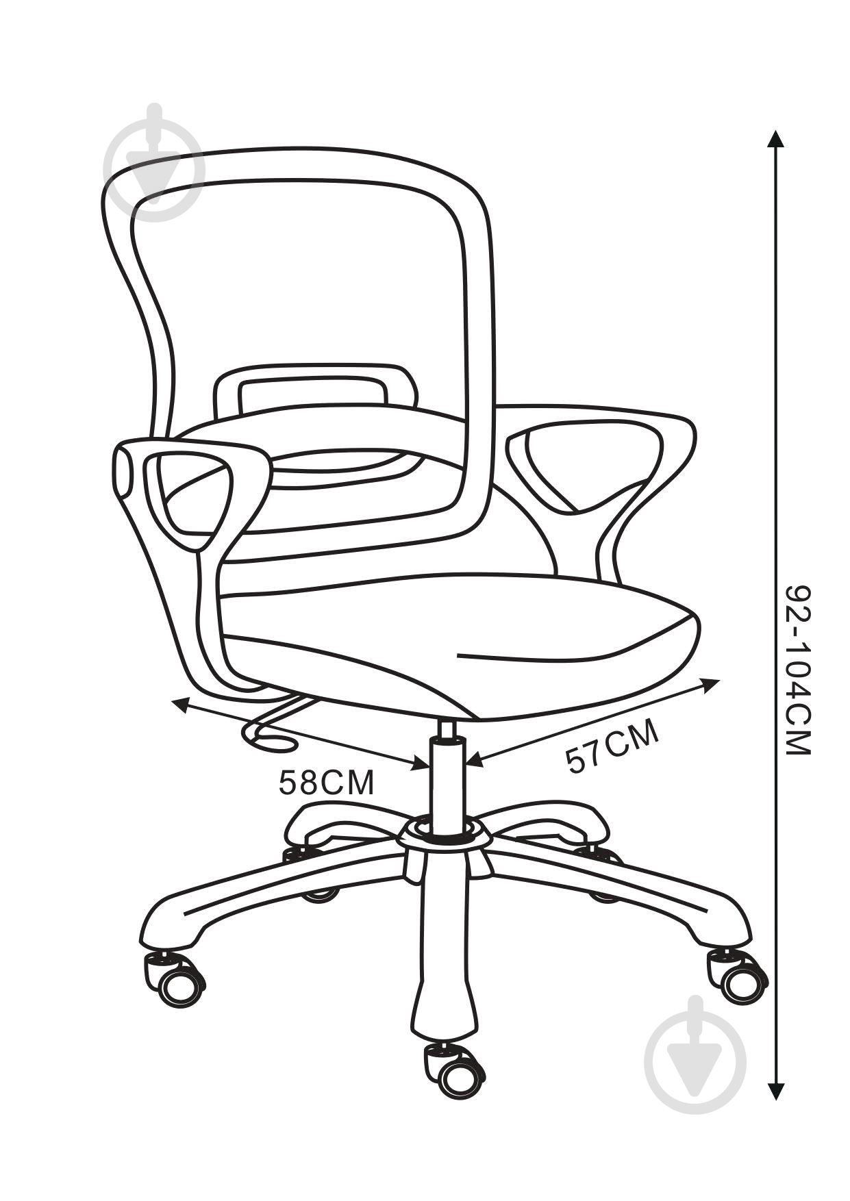 Кресло SECTOR Gefest серый - фото 6