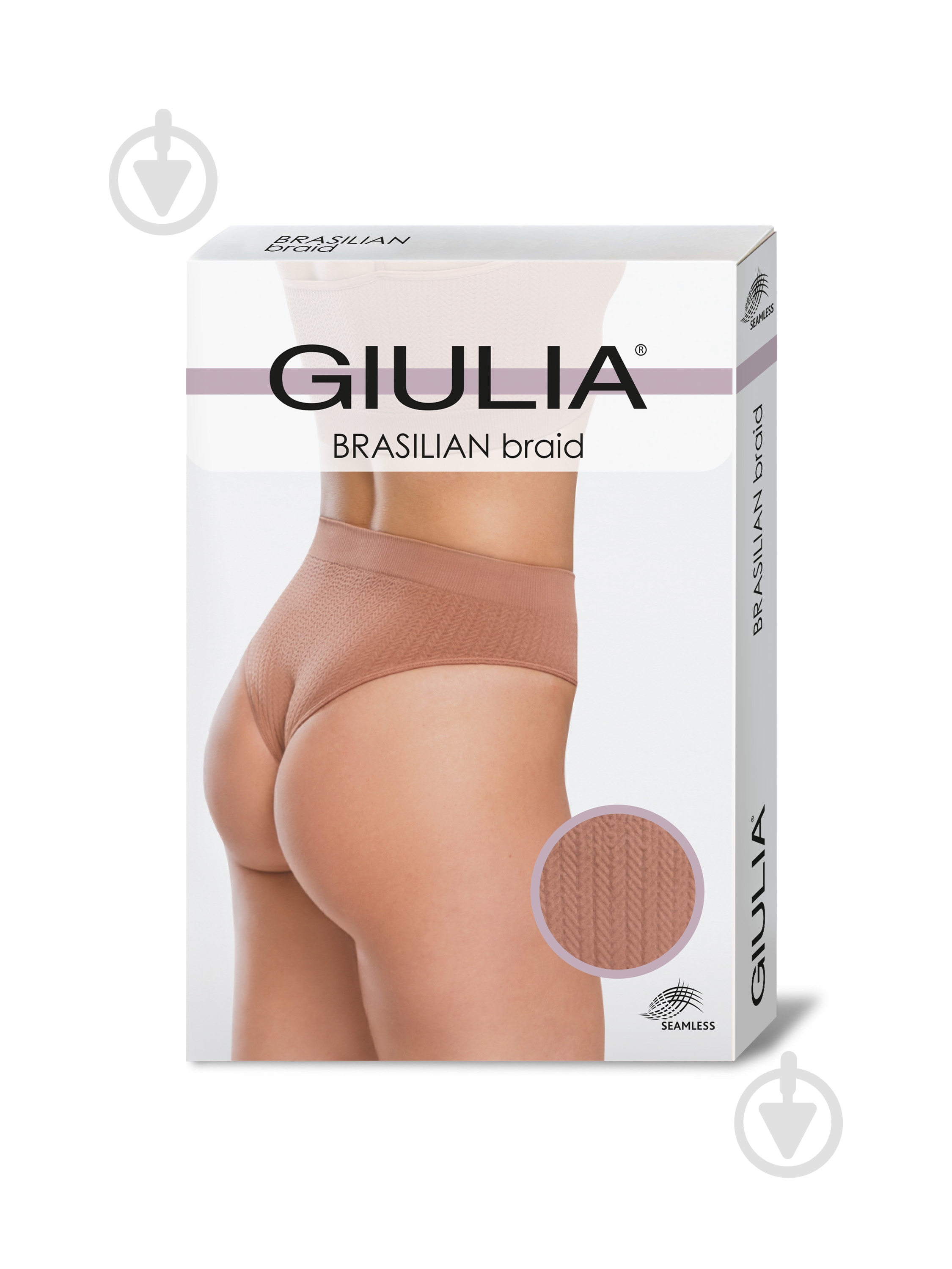Трусы женские Giulia BRASILIAN BRIEFS BRAID S-M ваниль - фото 1 Трусы женские Giulia BRASILIAN BRIEFS BRAID S-M ваниль - фото 1