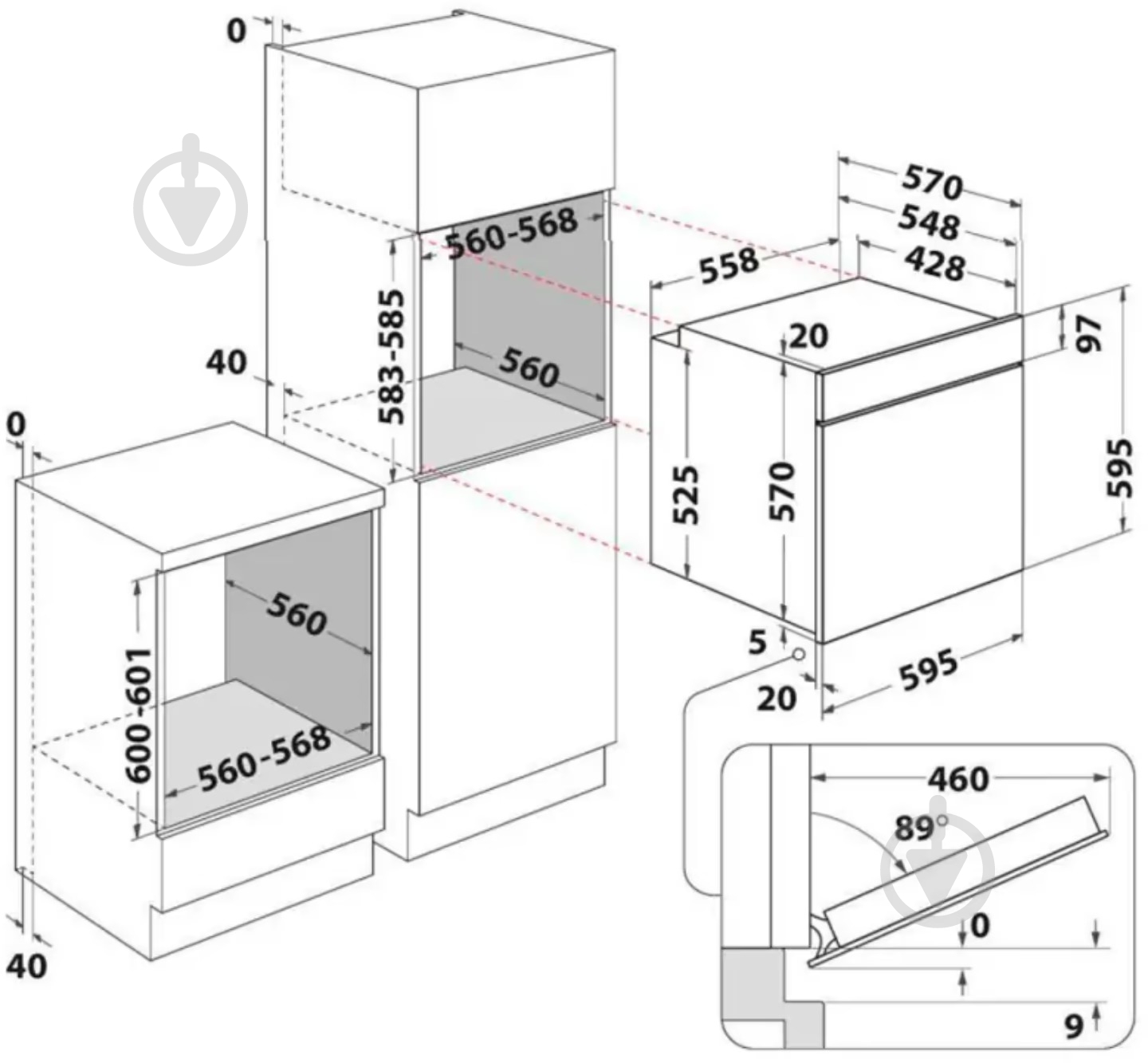 Духова шафа Indesit IO K58HSU1 X - фото 3 Духова шафа Indesit IO K58HSU1 X - фото 3