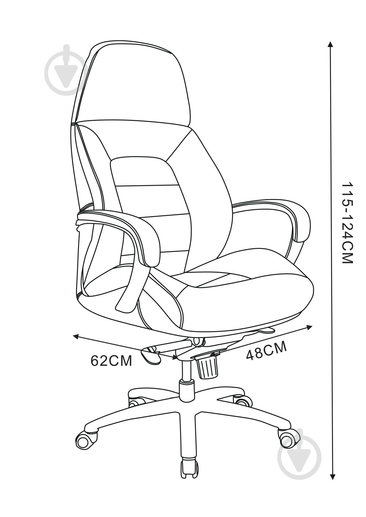 Кресло SECTOR Midas черный - фото 6