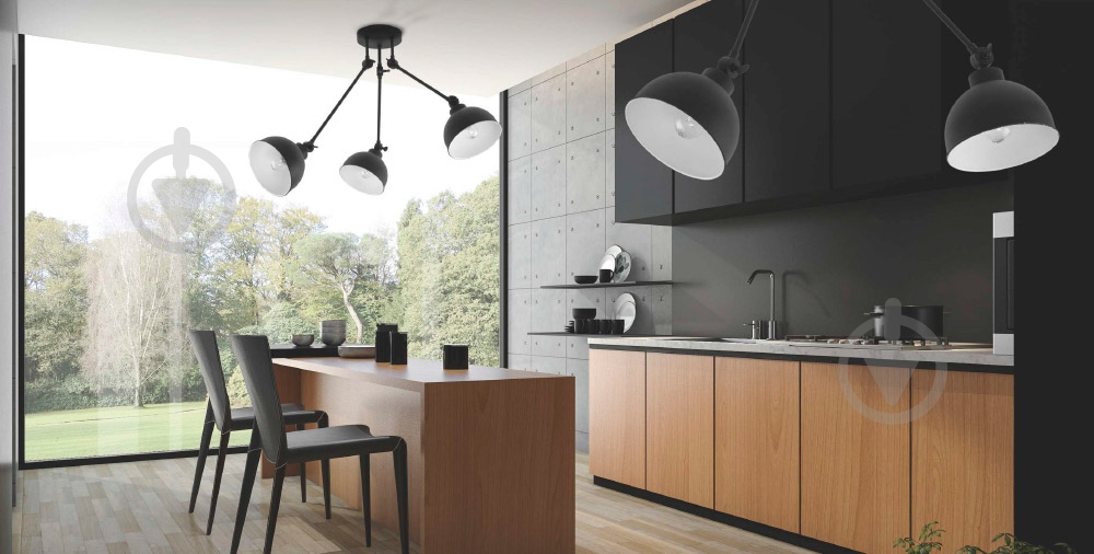 Люстра потолочная TK Lighting Techno 2581 3x60 Вт E27 черный с белым - фото 2