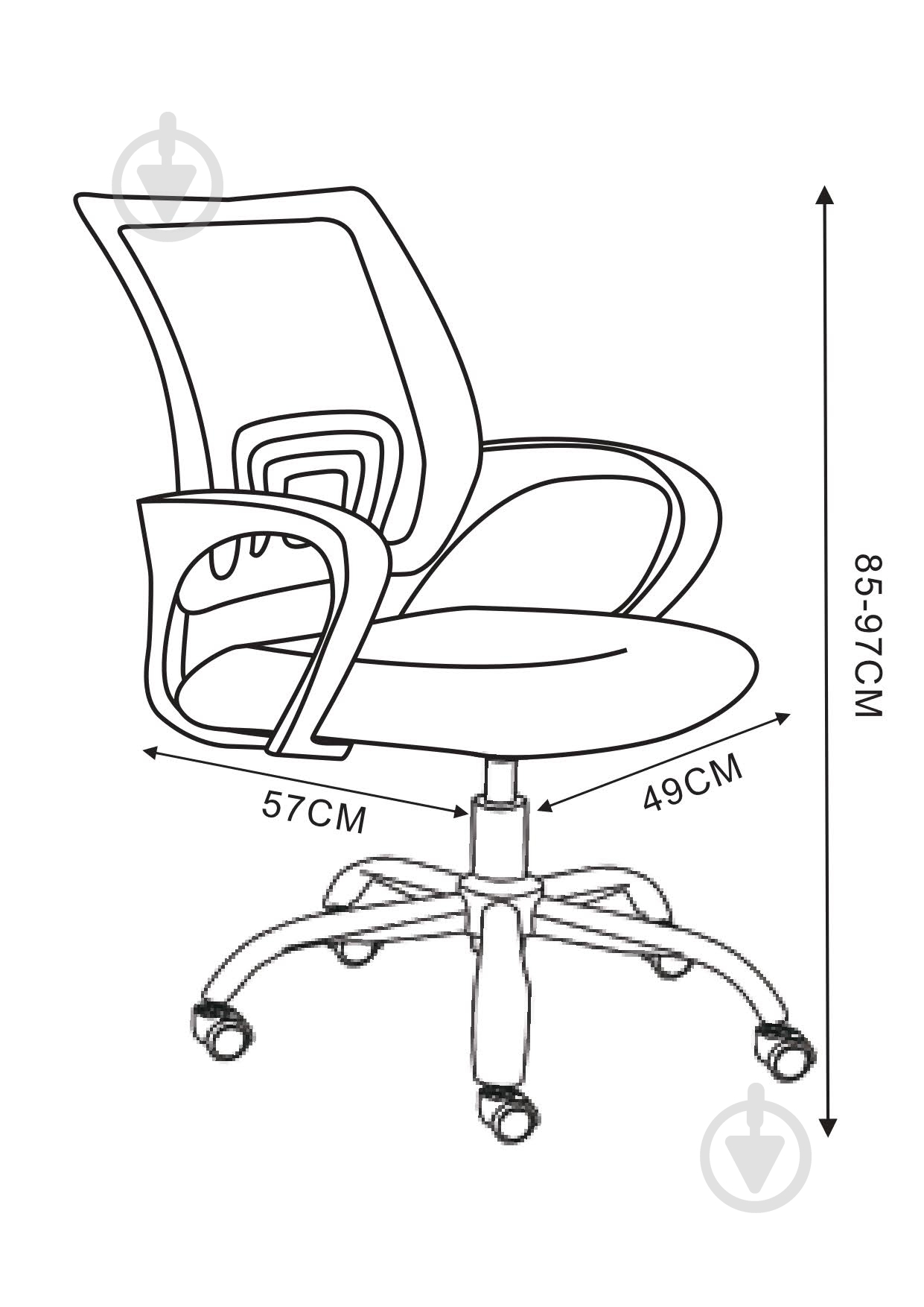 Кресло SECTOR Perseus черный - фото 5