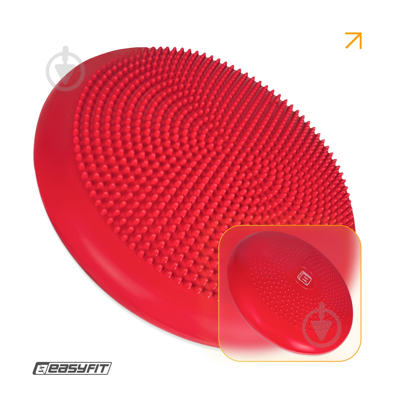 Подушка EasyFit балансировочная массажная 33 см красная EF-1840 - фото 2