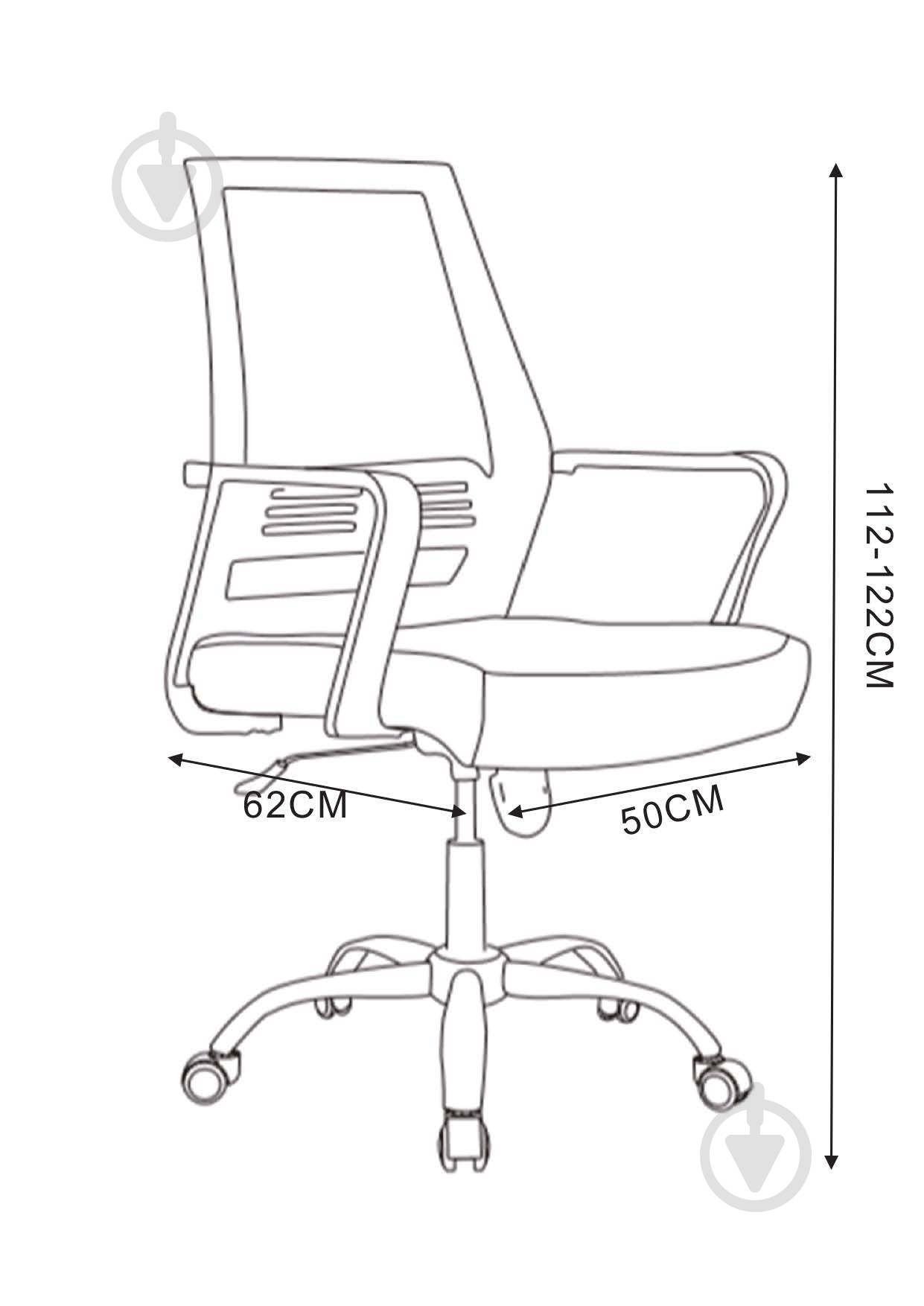 Кресло SECTOR Proteus черный - фото 6