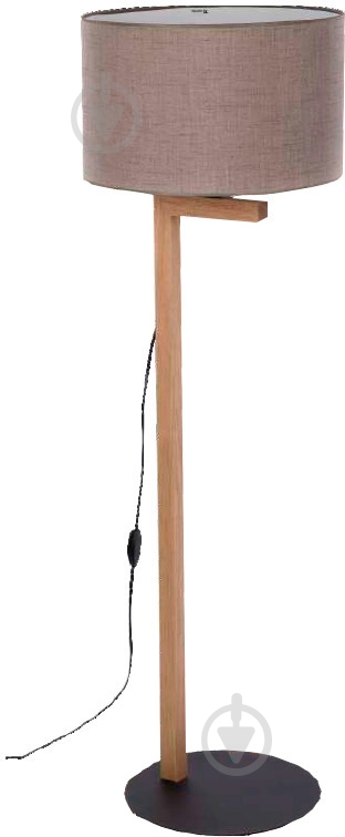 Торшер TK Lighting Troy 1TPL 60 Вт E27 бук/лен - фото 1