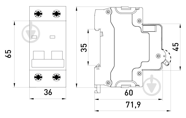Автоматический выключатель E.NEXT e.mcb.stand.60.DC.2.C50 s081024 - фото 7