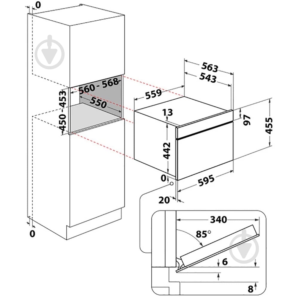 Встраиваемая микроволновая печь Whirlpool WCW6O7HTB - фото 6