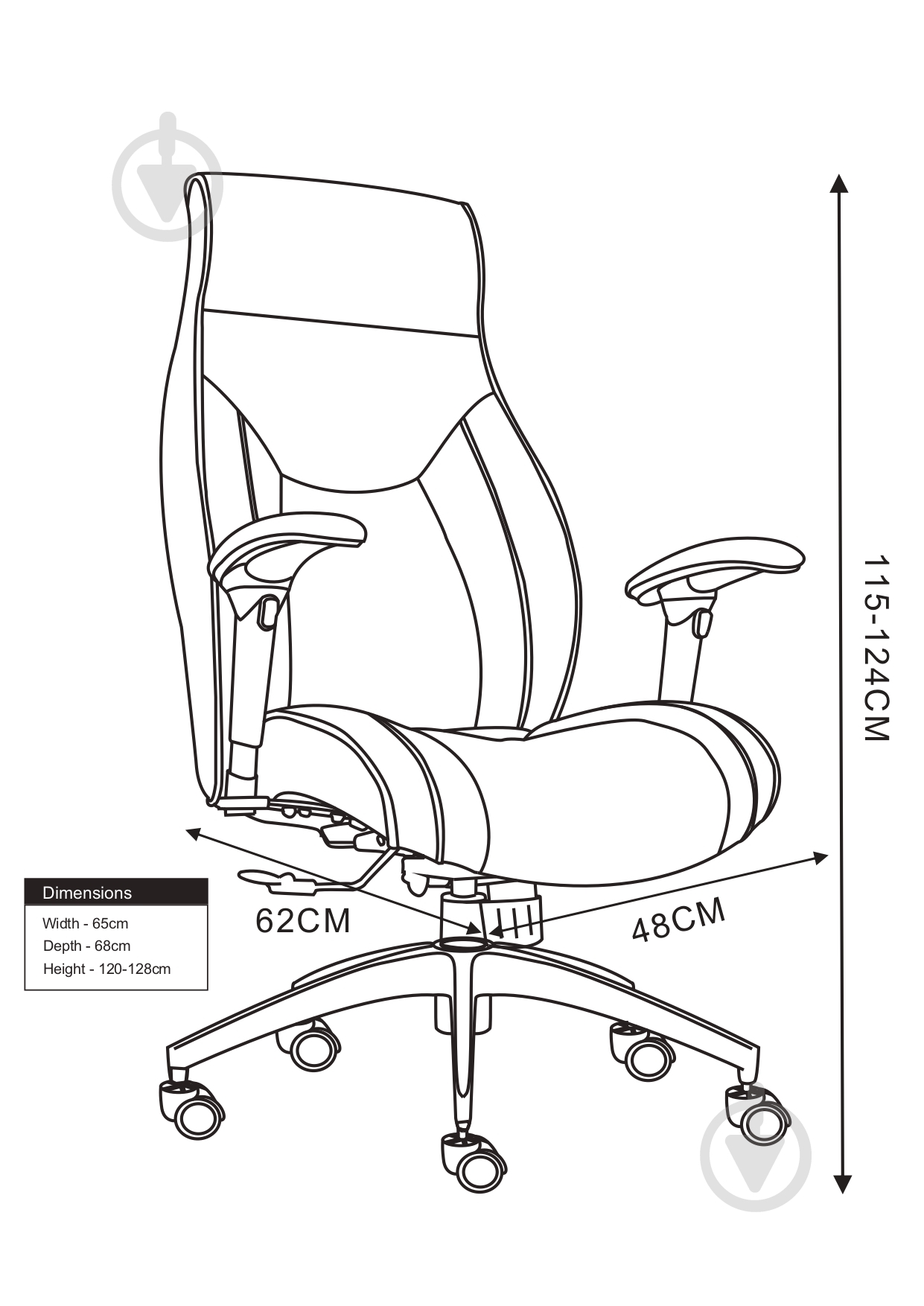 Кресло SECTOR Yanus коричневый - фото 4