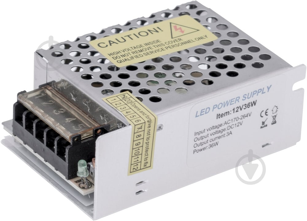 Преобразователь напряжения Hopfen 12 В 36 Вт IP20 HTP-12V-36W - фото 1 Преобразователь напряжения Hopfen 12 В 36 Вт IP20 HTP-12V-36W - фото 1