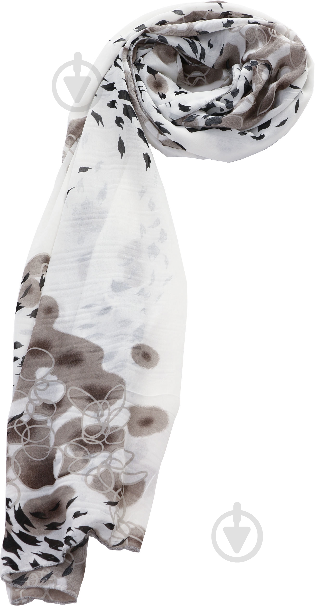 Шарфик SH005 черно-белый - фото 3 Шарфик SH005 черно-белый - фото 3