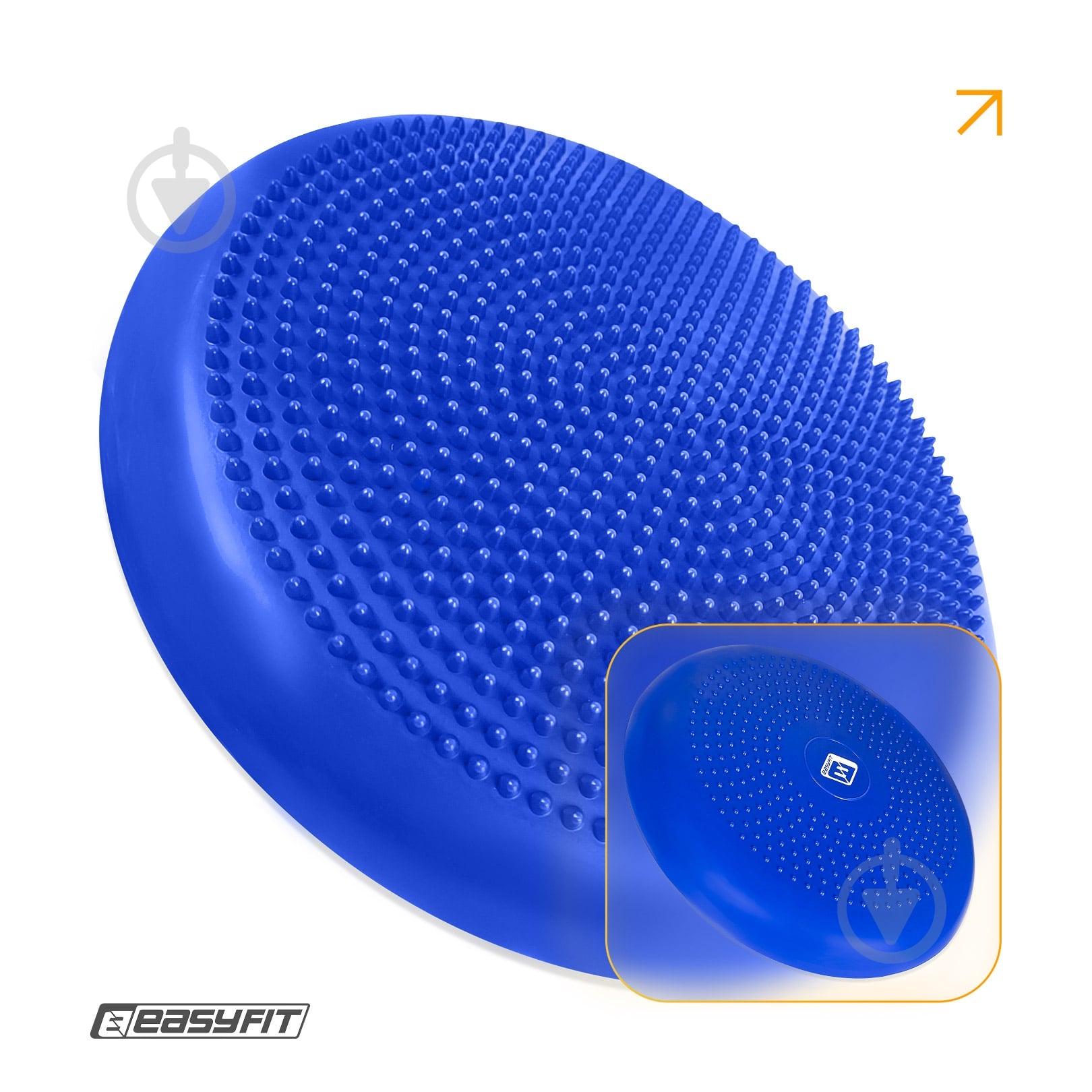 Подушка EasyFit балансировочная массажная 33 см синяя EF-1840 - фото 2