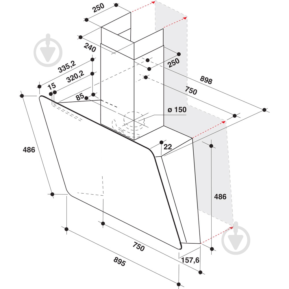 Витяжка Whirlpool WHVS 93F LT BSS/1 - фото 6 Витяжка Whirlpool WHVS 93F LT BSS/1 - фото 6
