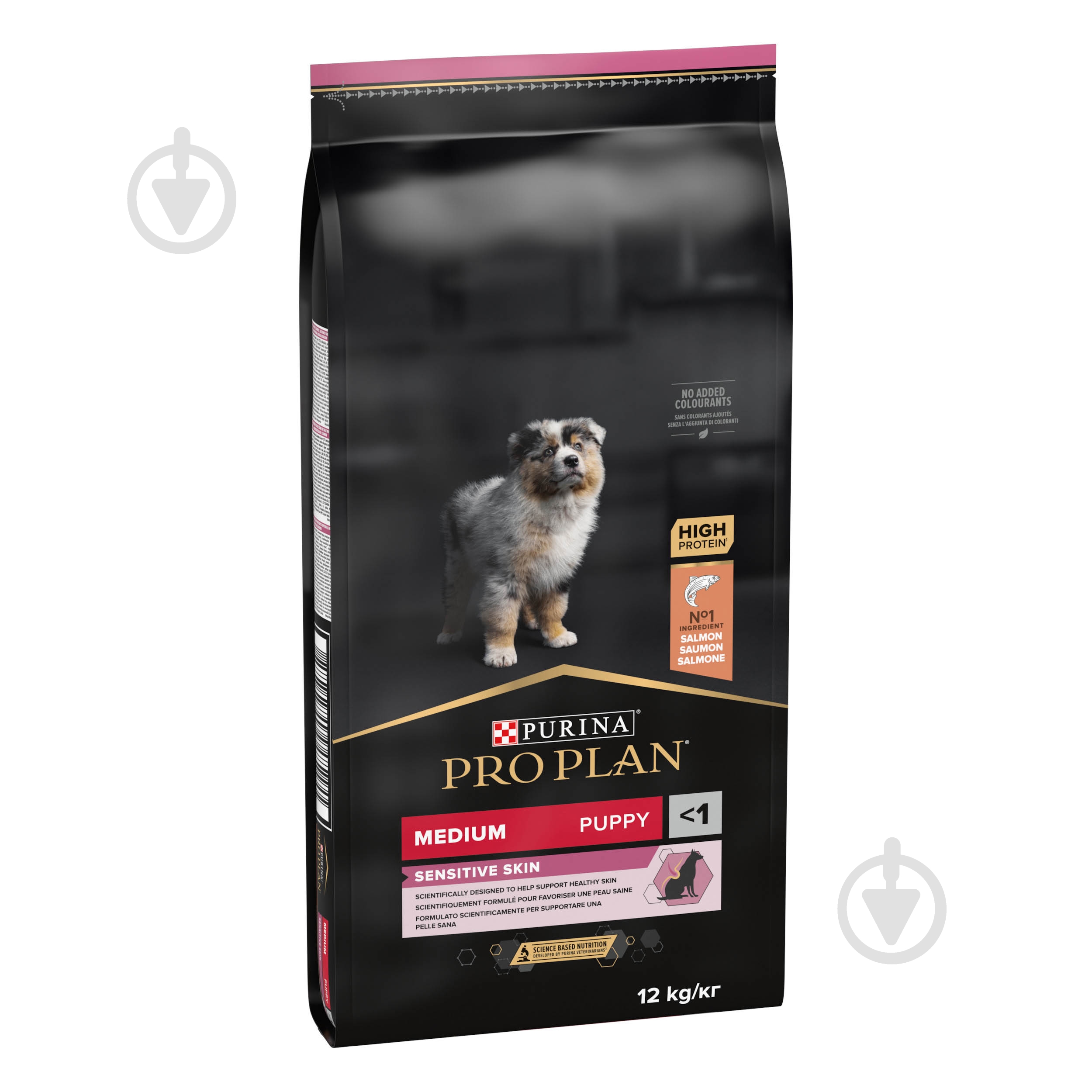 Корм сухой ProPlan by Purina Medium Puppy <1 Sensitive Skin для щенков с чувствительной кожей с лососем 12 кг - фото 3