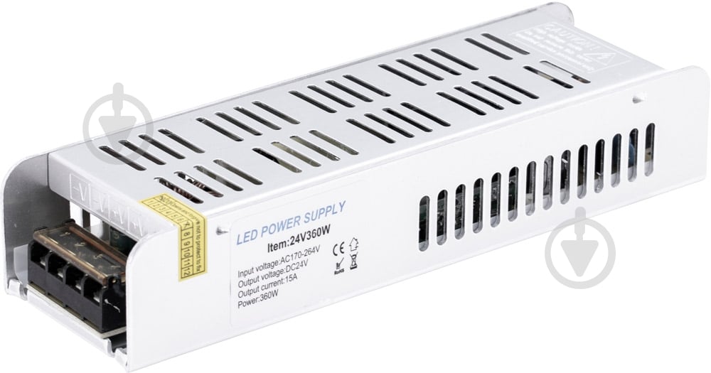 Преобразователь напряжения Hopfen 24 В 360 Вт IP20 HTB-24V-360W - фото 1