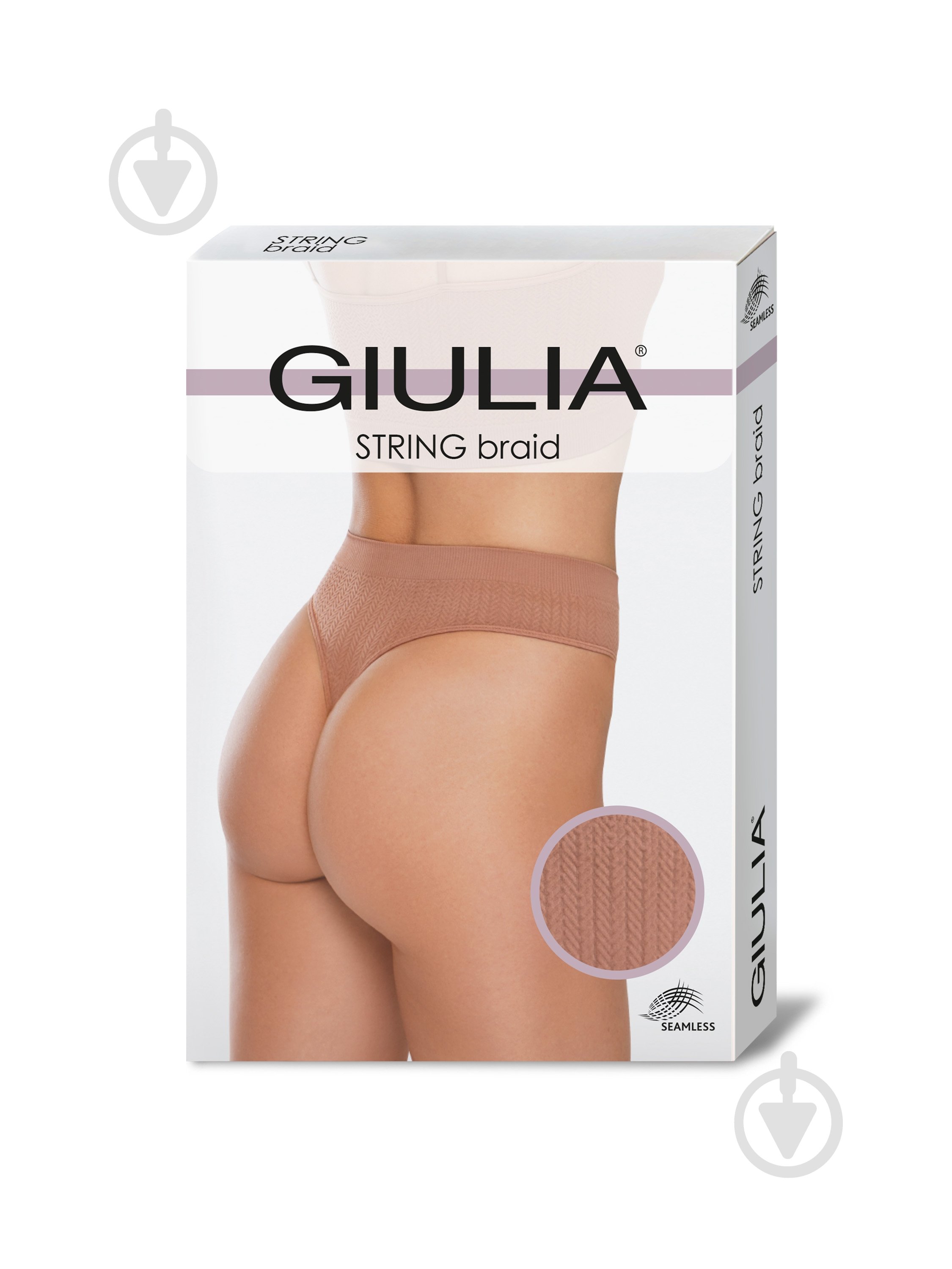 Труси жіночі Giulia STRING BRIEFS BRAID S-M шоколад - фото 1 Труси жіночі Giulia STRING BRIEFS BRAID S-M шоколад - фото 1