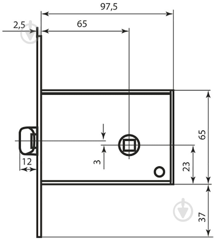 Защелка дверная Bruno BR-65 никель - фото 5