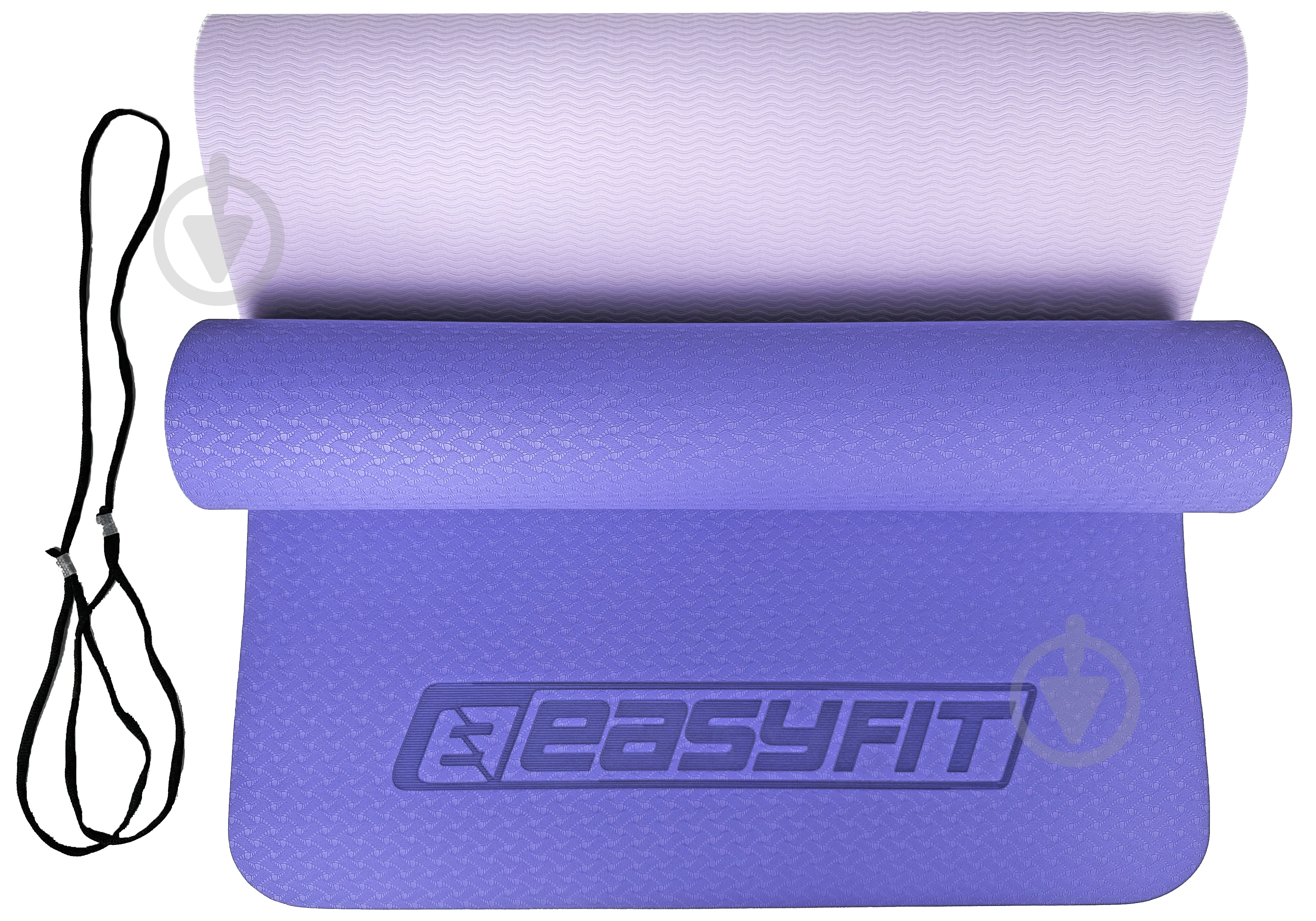 Коврик для йоги EasyFit TPE+TC двухслойный 6 мм Сиреневый/Светло-сиреневый сиреневыйсветло-сиреневый - фото 11