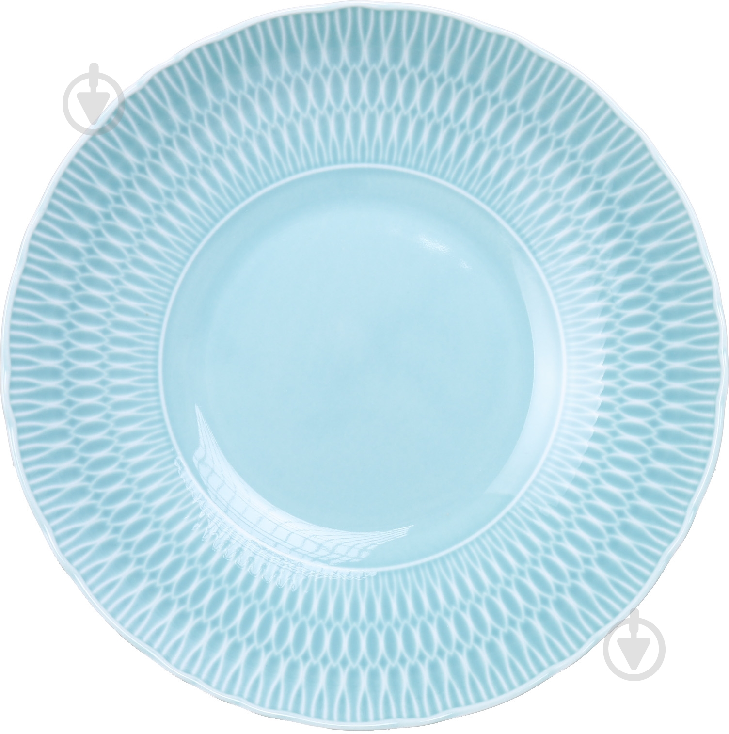 Тарелка для супа Cmielow Sofia 22 см фарфоровая ментоловая - фото 1