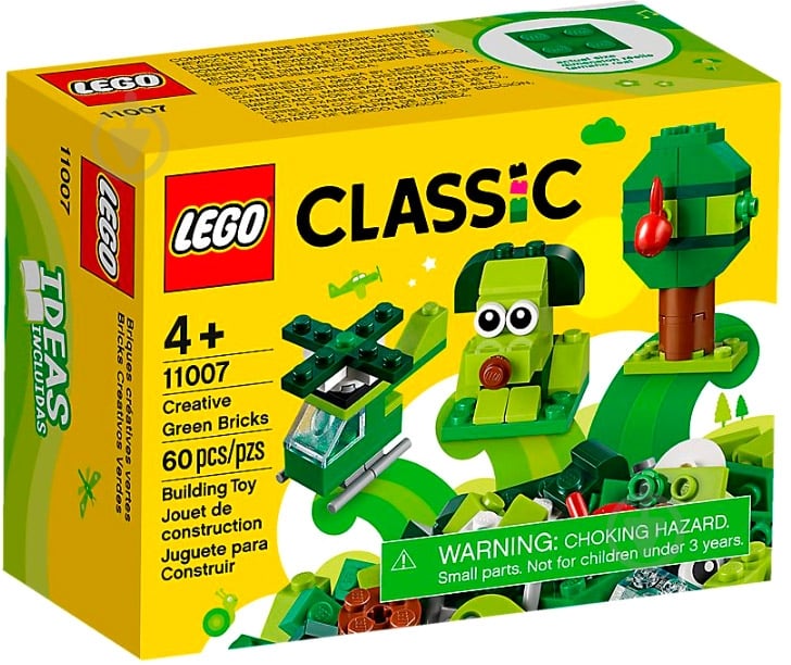Конструктор LEGO Classic Зеленые кубики для творчества 11007 - фото 2