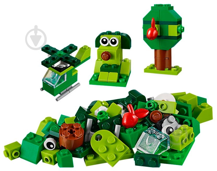 Конструктор LEGO Classic Зеленые кубики для творчества 11007 - фото 3