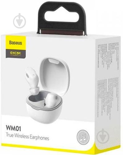 Bluetooth-гарнитура BASEUS Encok TWS WM01 white (NGWM01-02) - фото 8