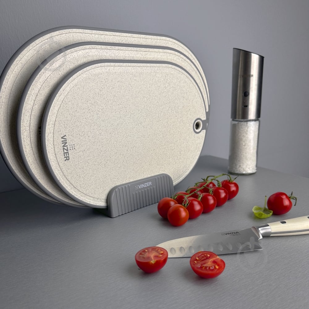 Набор досок разделочных с подставкой Vinzer с подставкой 50548 - фото 8 Набор досок разделочных с подставкой Vinzer с подставкой 50548 - фото 8