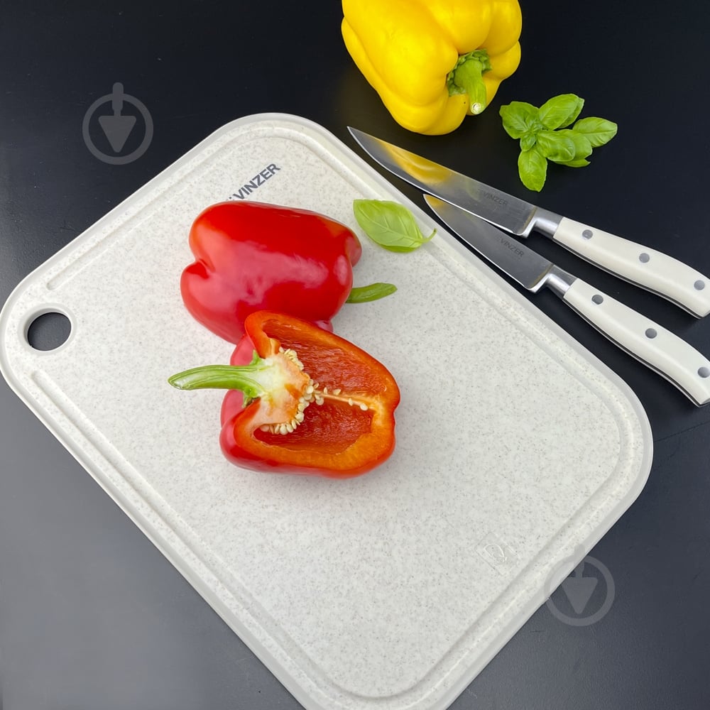 Доска разделочная Vinzer 38x28 см бежевая 50550 - фото 7 Доска разделочная Vinzer 38x28 см бежевая 50550 - фото 7