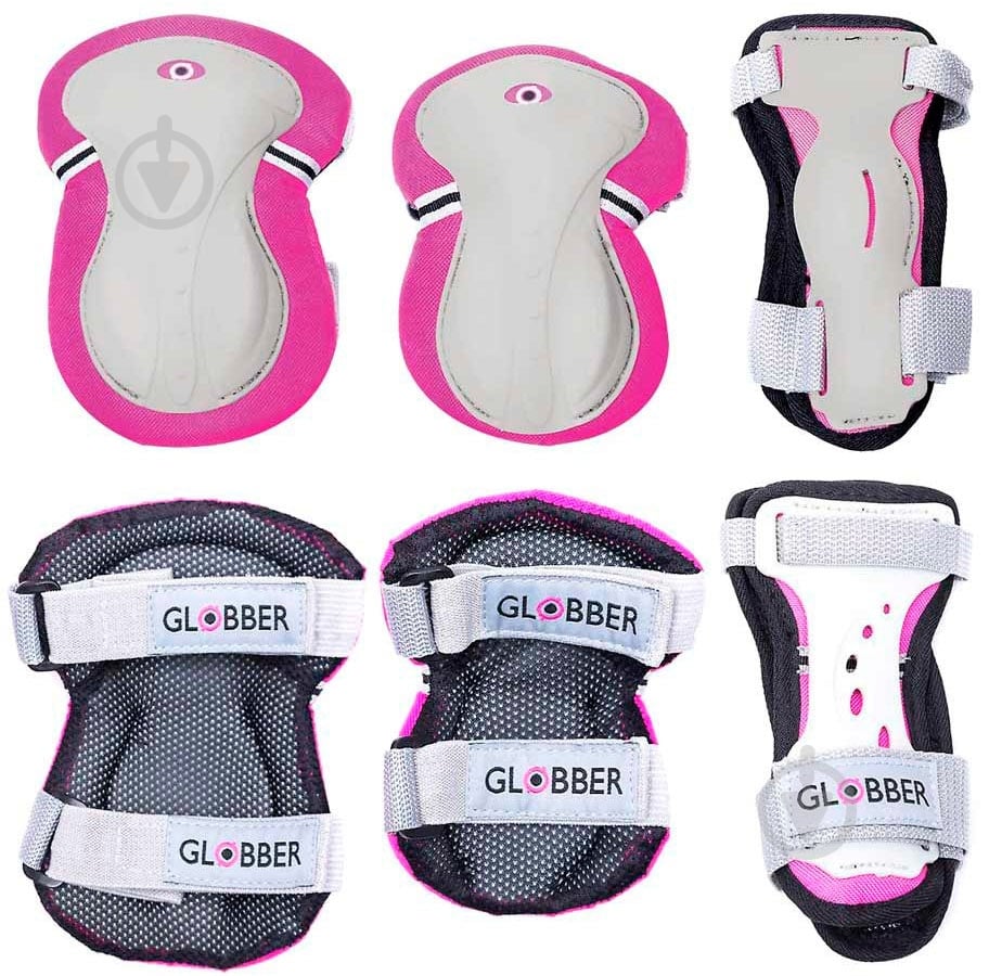 Комплект защиты Globber детский до 25кг черный с розовым - фото 1