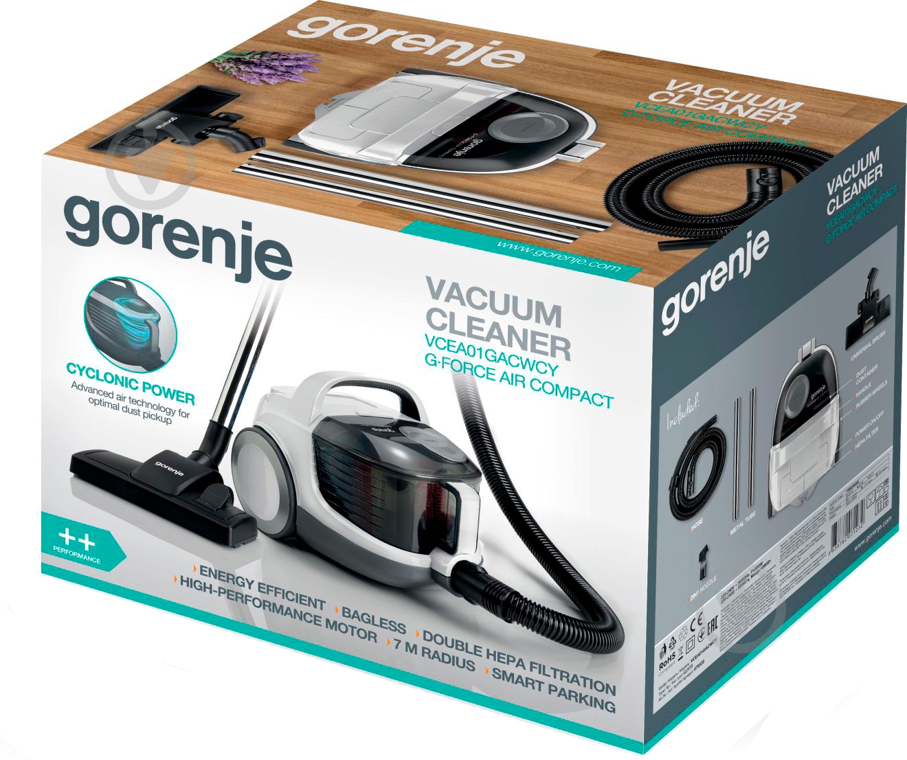 Пылесос Gorenje VCEA 01 GACWCY (CJ173) - фото 6 Пылесос Gorenje VCEA 01 GACWCY (CJ173) - фото 6