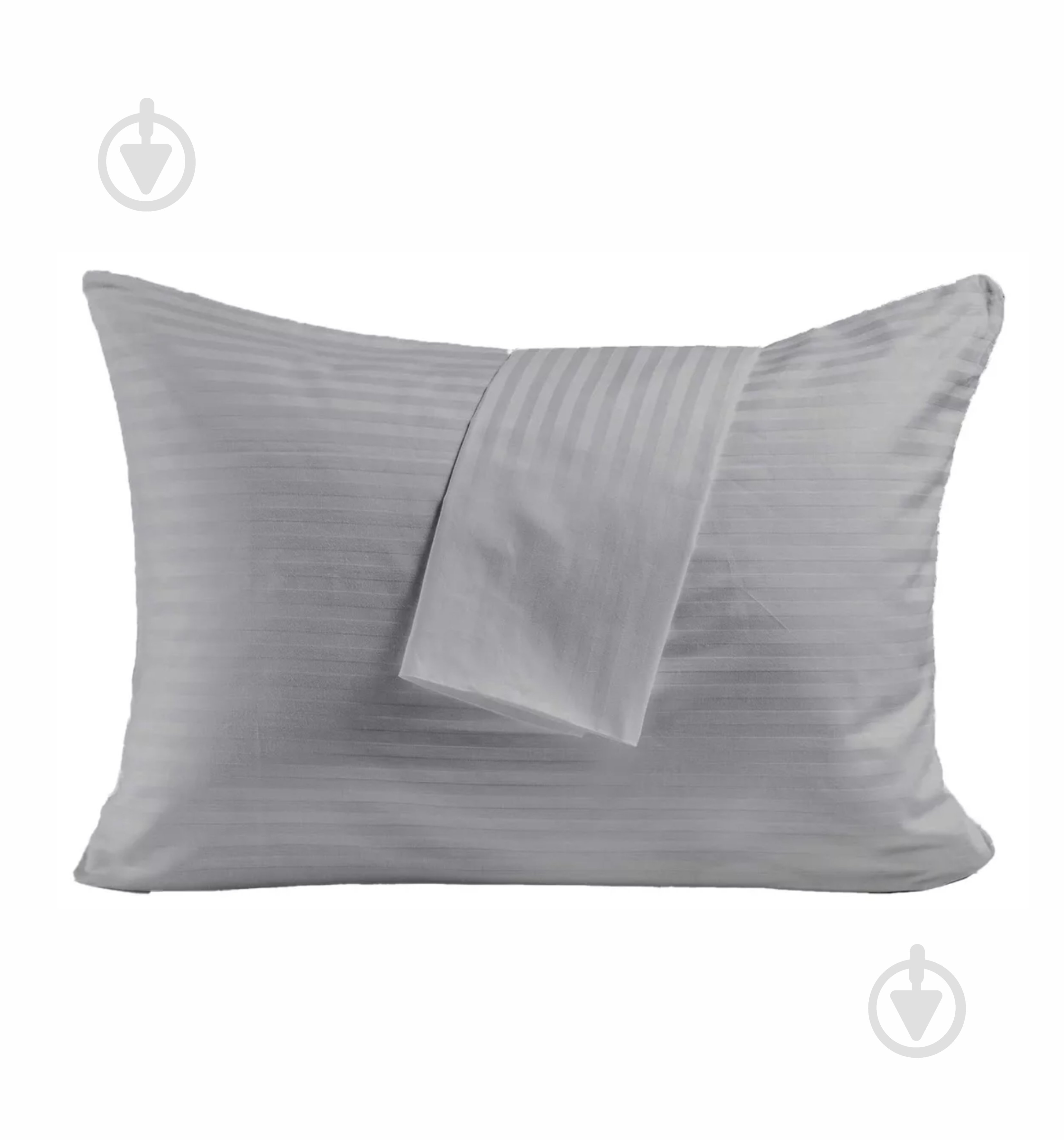 Наволочка Сатин Boston Soft Grey Stripe 50x70 см світло-сірий U-tek - фото 1