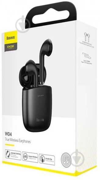 Наушники BASEUS Encok TWS W04 black (NGW04-01) - фото 5