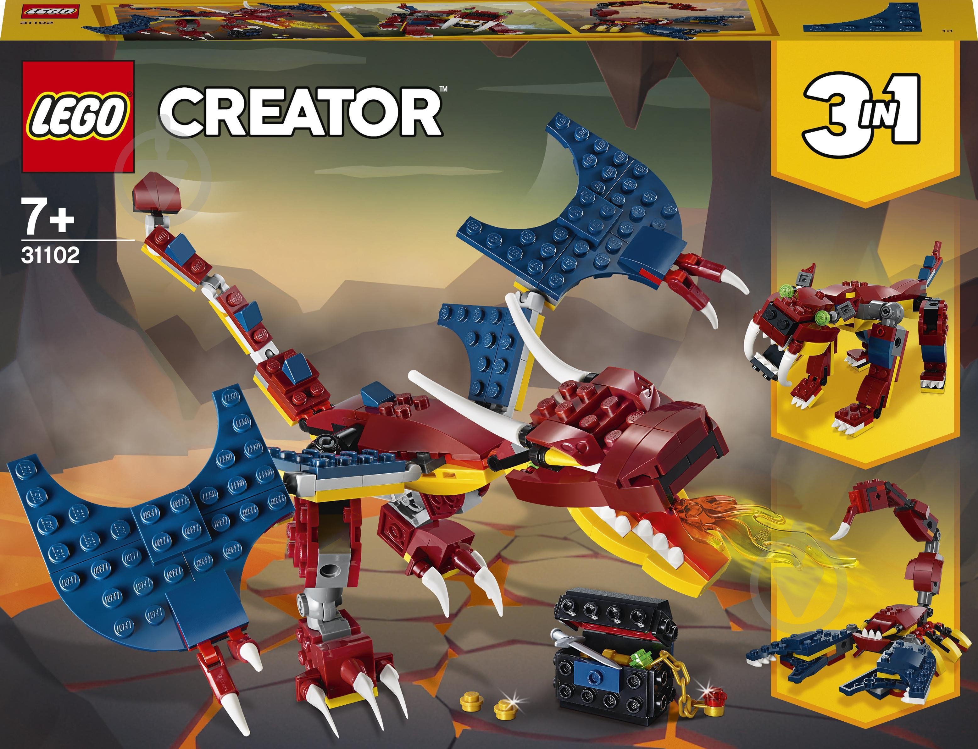 Конструктор LEGO Creator Огненный дракон 31102 - фото 1