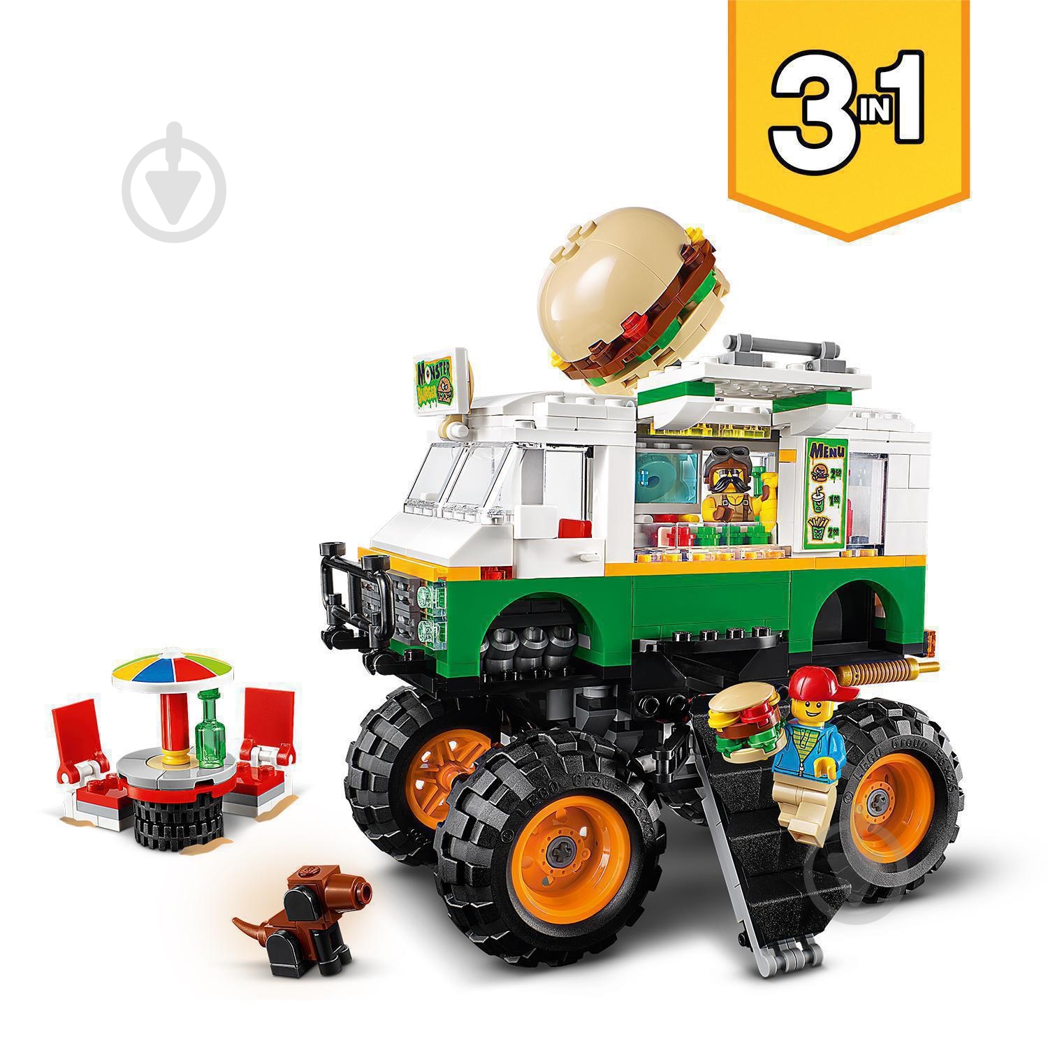 Конструктор LEGO Creator Вантажівка-монстр з гамбургерами 31104 - фото 4
